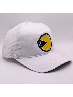 Red Bull Pac Man Hat Snapback Retro Arcade Gaming Racing White Bandai Namco Cap